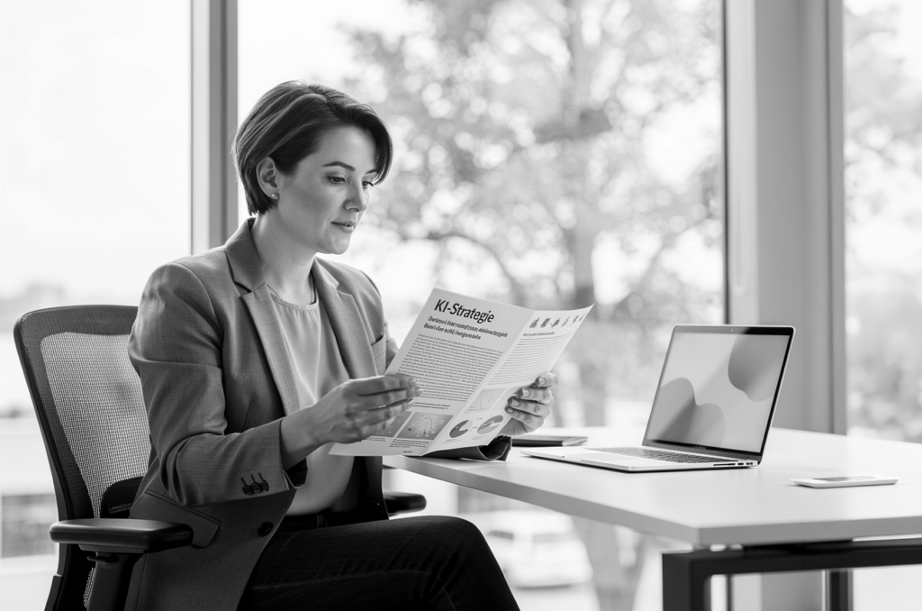 Führungskraft entwickelt KI-Strategie – KI im Mittelstand neumacher Unternehmensberatung